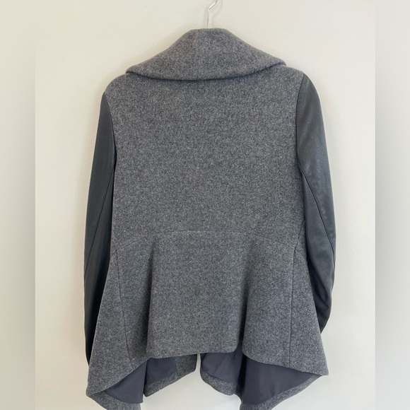 Theory Wool & Leather Jacket sz Large - Picture 5 of 5